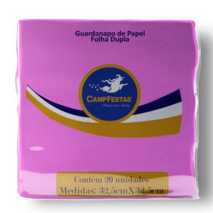 Guardanapos de Papel Crepado Rosa - 50 folhas