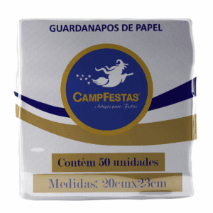Guardanapos Branco Crepado Folha Simples - 50 Folhas
