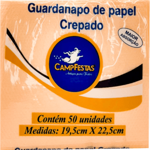 Guardanapos de Papel Crepado Amarelo Candy - 50 folhas