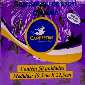 Guardanapos de Papel Crepado Halloween Roxo - 50 folhas