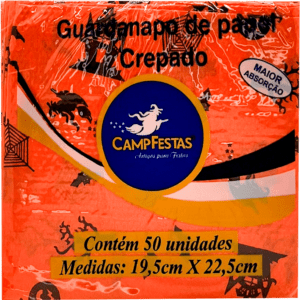 Guardanapos de Papel Crepado Halloween Laranja - 50 folhas