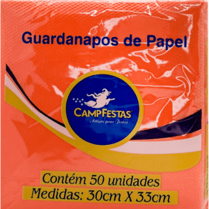 Guardanapos Crepado Laranja - 50 folhas