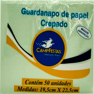 Guardanapos de Papel Crepado Verde Candy - 50 folhas