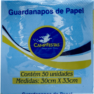 Guardanapos Crepado Azul Claro - 50 folhas