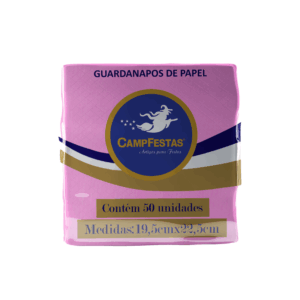 Guardanapos de Papel Crepado Rosa - 50 folhas