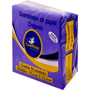 Guardanapos de Papel Crepado Azul Escuro - 50 folhas