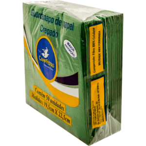 Guardanapos de Papel Crepado Verde Bandeira - 50 folhas