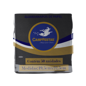 Guardanapos de Papel Crepado Preto - 50 folhas