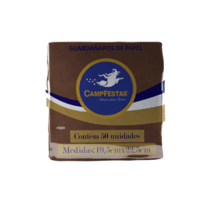 Guardanapos de Papel Crepado Marrom - 50 folhas