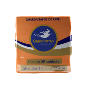 Guardanapos de Papel Crepado Laranja - 50 folhas
