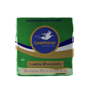 Guardanapos Crepado Verde Bandeira - 50 folhas