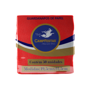 Guardanapos de Papel Crepado Vermelho - 50 folhas