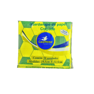 Lançamento: Guardanapo de Papel Crepado - Verde e Amarelo